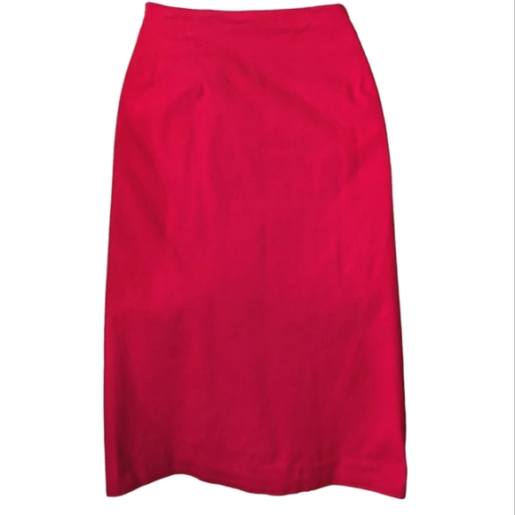 ❤️Embroidered Knee Length/Midi Red Skirt by Autograph New York - Picture 3 of 6